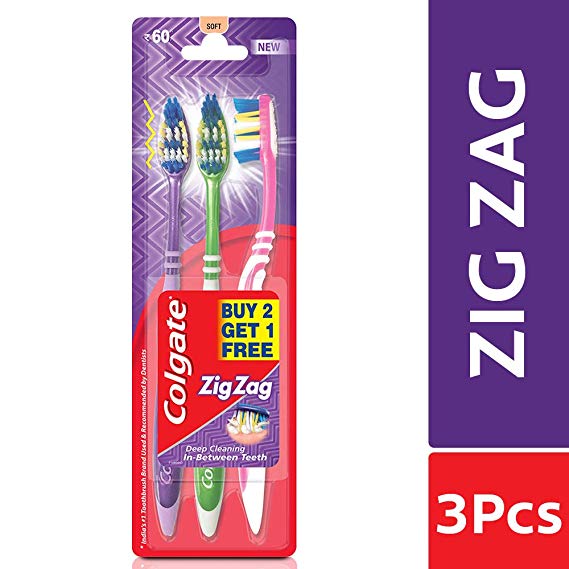 Colgate ZigZag Toothbrush - Soft (Buy 2 Get 1)