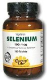 Country Life Selenium 100 mcg Yeast Free 180-Count