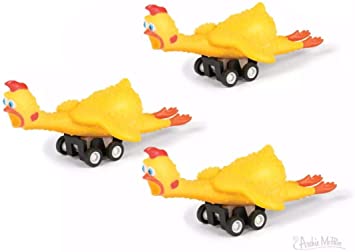 Archie McPhee Racing Rubber Chickens - 3 Piece Set