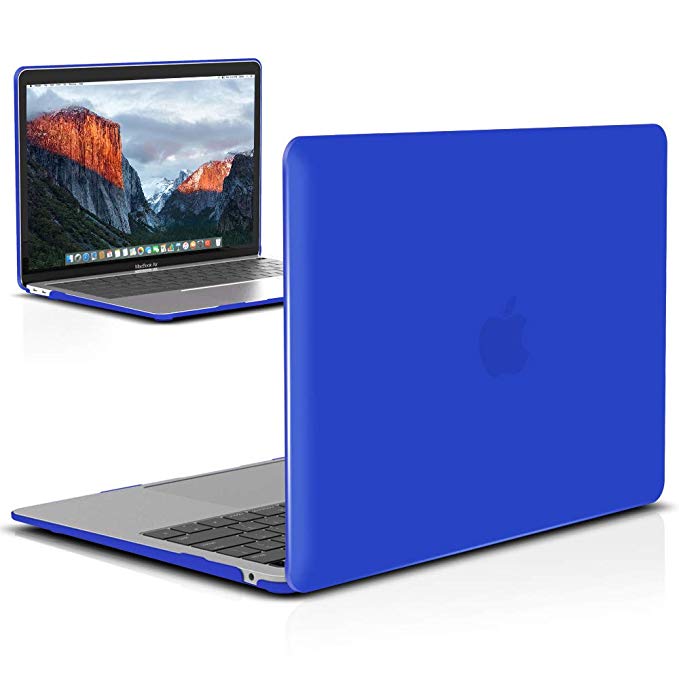 iBenzer MacBook Air 13 Inch Case 2018 Release New Version A1932, Soft Touch Hard Case Shell Cover for Apple MacBook Air 13 Retina with Touch ID, Royal Blue, MMA-T13RBL