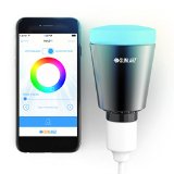 SunLabz Bluetooth Smart Light - Smartphone-Controlled Color-Changing Dimmable LED Bulb that works with iPhone and Android Devices Black