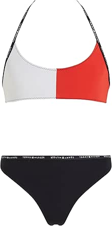 Tommy Hilfiger Conjunto de Bikini para Niñas para Anudar en el Cuello, Azul (Desert Sky), 14-16 Años