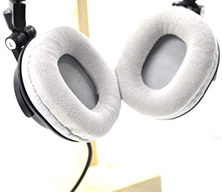 Replacement Gray Velour Ear pads cushion for Audio technica ATH-M50 M50S M50X M40 M40S M40X Headsets headphones