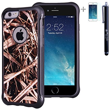 iPhone 6 Plus, 6s Plus 5.5" Case, True Color Grass Hunter Real HD Tree Camo Emboss Printed Impact Resistant TPU Protective Anti-slip Grip Snap-On Soft Rugged Cover for iPhone 6 Plus[True Impact Series]  FREE Stylus and Screen Protector
