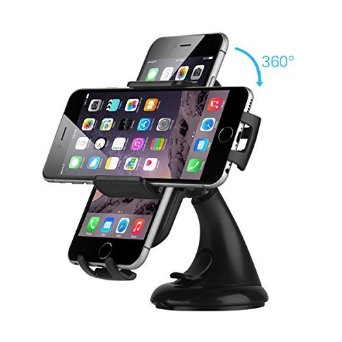Car Mount EC Technology Car Holder Windshield Dashboard Universal Car Cradle for GPS iPhone 6 Plus 5s 5c 4s Samsung Galaxy S6 S6 Edge S5 S4 S3 Note 4 3 etc