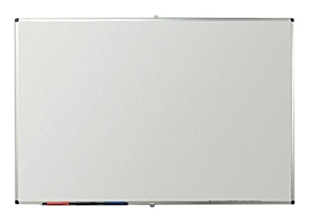 VIZ-PRO Procelain Magnetic Dry-Erase Whiteboard, Silver Aluminiuim Frame