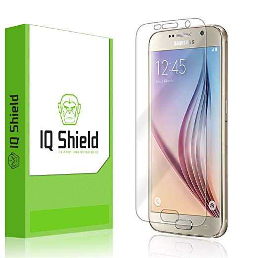 Galaxy S6 Screen Protector, IQ Shield LiQuidSkin Full Coverage Screen Protector for Galaxy S6 HD Clear Anti-Bubble Film - with