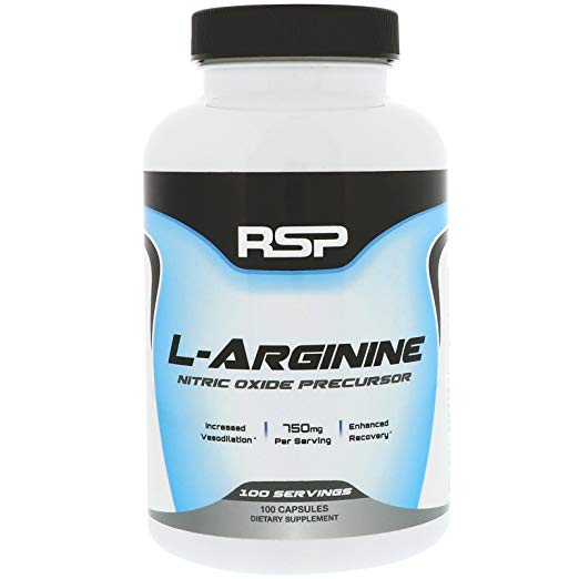 RSP Nutrition L-Arginine Nitric Oxide Precursor 750 mg 100 Capsules