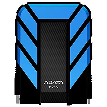 ADATA HD710 1TB USB 3.0 Waterproof/ Dustproof/ Shock-Resistant External Hard Drive, Blue (AHD710-1TU3-CBL)