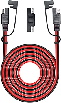XTAR 14AWG 10FT SAE Connector to SAE Extension Cable Quick Disconnect Connector with Reverse Adapter,for Solar Battery Chargers & Charging Kits