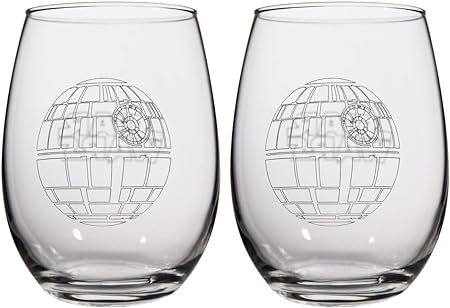 Star Wars Collectible Wine Glass Set (Death Star)16 oz