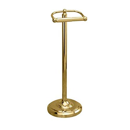 Gatco 1436 Bailey Freestanding Toilet Paper Holder in Polished Brass