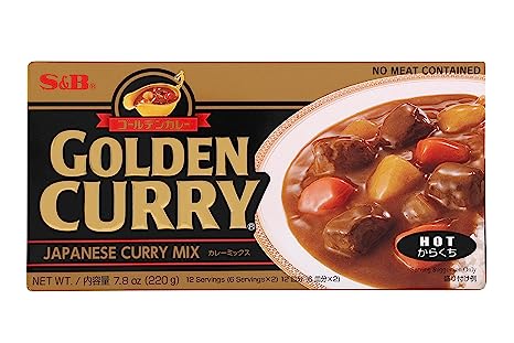 S&B Golden Curry Mix | Japanese Curry Mix 12 Servings (Hot) 220gm 8.4-Ounce