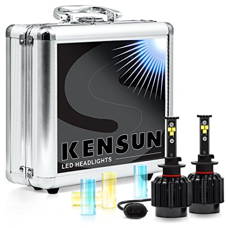 Kensun New Technology All-in-One LED Headlight Conversion Kit (from HID or Halogen) with Cree Bulbs - 880 (884)- 30W 3000LM x2 - 2 Year Full Warranty