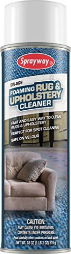 Sprayway SW869 Foaming Rug and Upholstery Cleaner, 18 oz