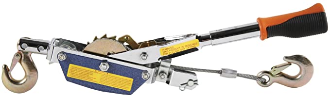 Koch 101100 Consumer Cable Puller with Case, Single Gear and Single Pawl, 1 Ton