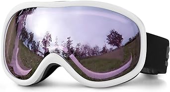 SPOSUNE Ski Goggles Dual Layers Lens Design Anti-Fog UV Protection for Men Women