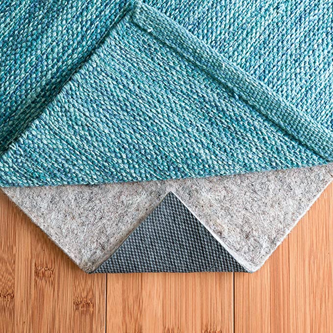 RUGPADUSA - Basics - 11'x14' - 1/4" Thick - Felt   Rubber - Dual Surface Non-Slip Rug Pad - Cushioning Felt for Added Comfort - Safe for All Floors and Finishes