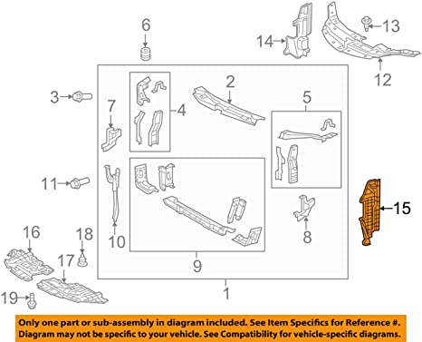 TOYOTA 53294-06340 Radiator Side Deflector