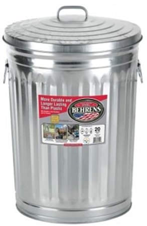 Garbage Can With Side Drop Handles - 20 Gallon
