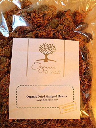 Organic Dried Marigold Flowers (Calendula Officinalis) 6 Oz.