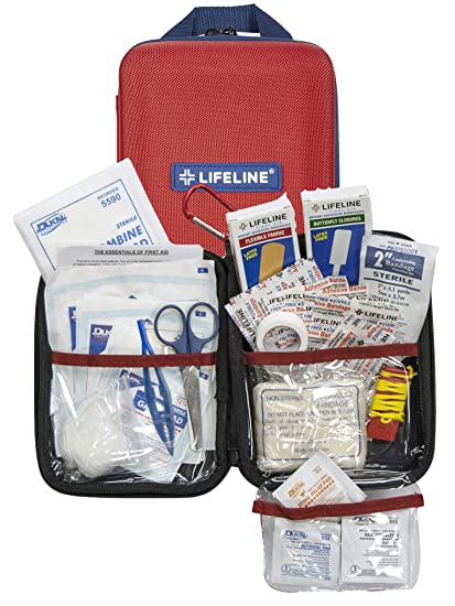 Lifeline 85 Piece First Aid Emergency Kit - Small and Compact Size - Ideal for camping, sporting events, hiking, cycling, car as well as home, school and office