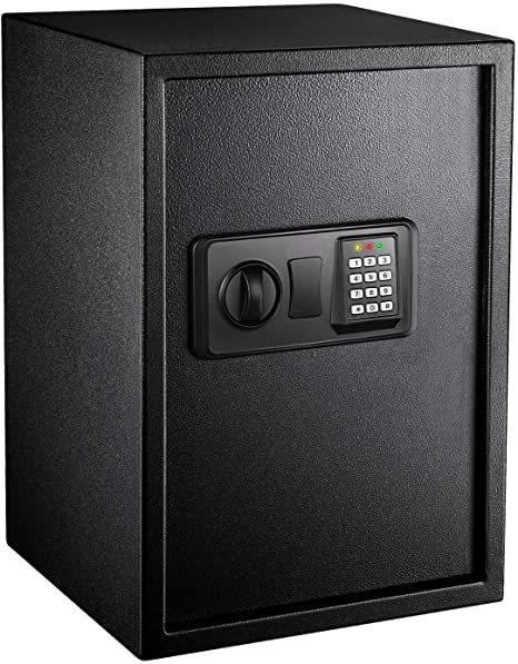 TACKLIFE 1.8 Cubic Feet Home Safe Large Electronic Digital Safe with Instruction Light for Money Safe Cash Jewelry Passport Gun Security-50SA