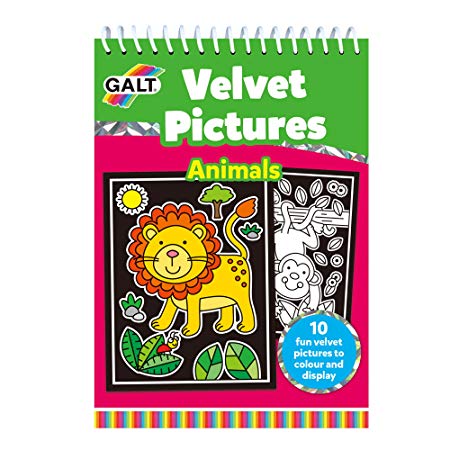 Galt Toys  Velvet Pictures Animals, Colouring Book for Children