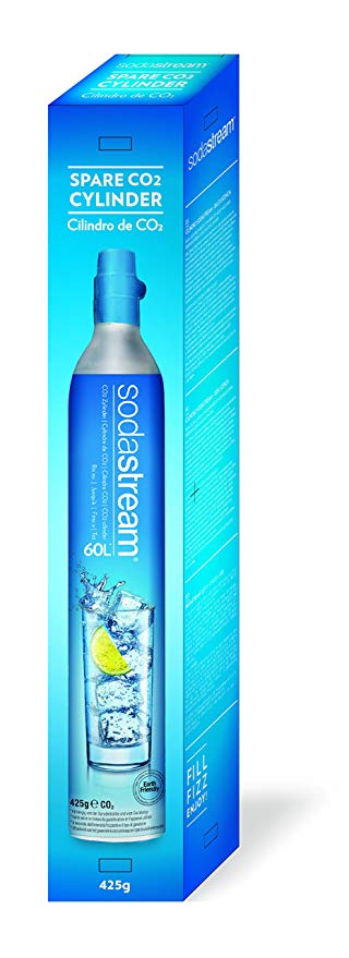 SodaStream 60 l Spare Gas Cylinder for Sparkling Water Maker, CO2 bottle – lightweight, efficient, cost-effective for carbonation