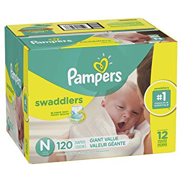 Pampers Swaddlers Disposable Diapers Size Newborn, 120 Count