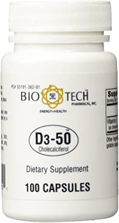 BioTech Pharmacal - D3-50 (50,000 IU) - 100 Caps (FFP)