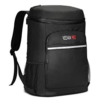 Veevanpro Waterproof Leakproof Large Insulated Cooler Backpack 40 Cans 33L