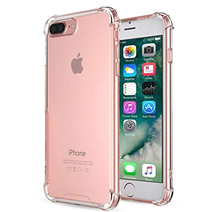 iPhone 8 Plus Case,iPhone 7 Plus case, Yoyamo Crystal Clear Case Cover Shock Absorption Case with Soft TPU Gel Bumper for iPhone 8 Plus iPhone 7 Plus