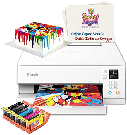 Cake Printer Bundle, Comes with Printer, 5 Cake Ink Cartridges,& 6 Frosting Sheets, Best Cake Image