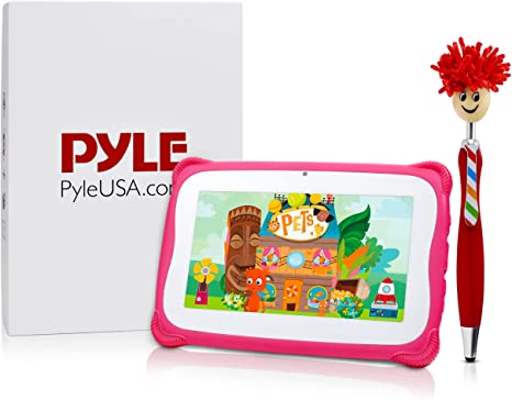 7" Full HD Android Tablet for Kids - 1080p Full HD Display, Quad-Core Processor 1GB 8GB Storage Tablet, 1GB RAM, 0.3 2MP Camera, Long Battery Life (Pink)