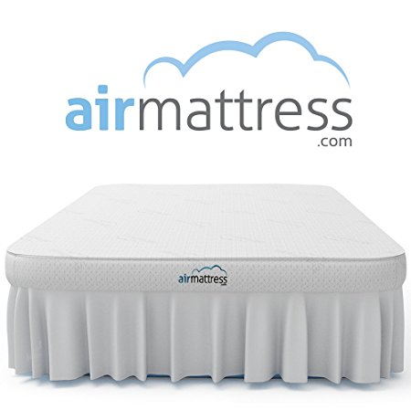 Air Mattress - Best Choice RAISED Inflatable Bed with Fitted Sheet and Bed Skirt - Built-in High Capacity Airbed Pump