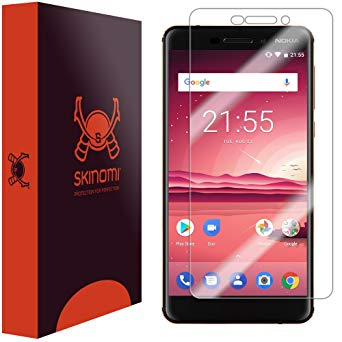 Nokia 6 (2018) Screen Protector, Skinomi TechSkin Full Coverage Screen Protector for Nokia 6 (2018) Clear HD Anti-Bubble Film