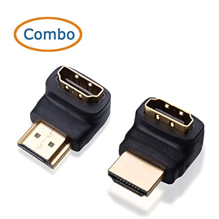 Cable Matters 2-Pack 90 Degree Right Angle HDMI Adapter (HDMI Right Angle)