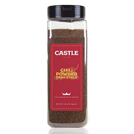 Castle Foods |Chili Powder Dark & Mild Blend 21 oz Premium Restaurant Quality