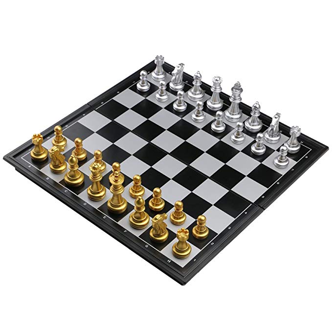 Chess Set Magnetic Foldable Chess Board Game for Kids 6 Years Old