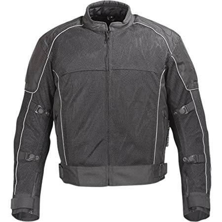 Men's Waterproof Motorcycle Mesh Race Jacket with CE Protection Black MBJ053(M)