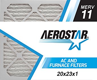 Aerostar 20x23x1 MERV 11, Pleated Air Filter, 20x23x1, Box of 6, Made in the USA