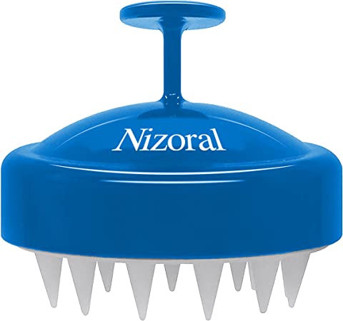 Nizoral Hair Shampoo Brush with Soft Silicone Scalp Massager Brush Head, For all Hair Types, Deep Cleanses Scalp and Removes Dead Flaky Skin and Residue