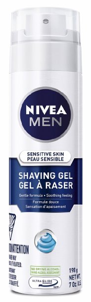 NIVEA MEN Sensitive Shaving Gel with Skin Guard, 7 oz Bottle