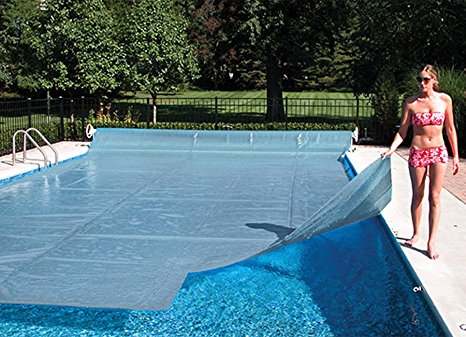 12' x 20' Oval 12 Mil Clear Diamond Swimming Pool Solar Heater Blanket Cover With 6 pack Quick Drain Grommet System