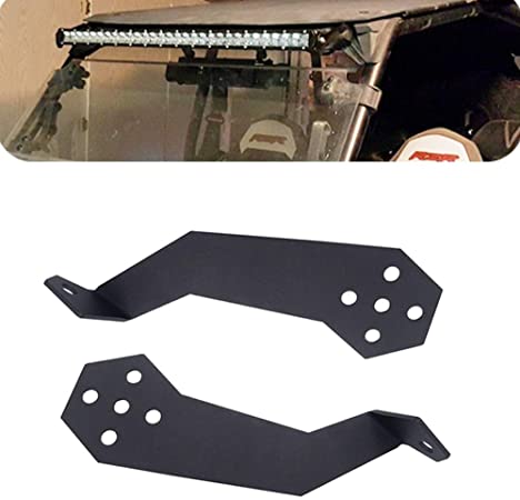 XJMOTO Compatible with 30'' 32'' Straight/Curved LED Light Bar A-Pillar Below Roof Mount Brackets 5 Position Fit Compatible with UTV POLARIS RZR 900 1000 800