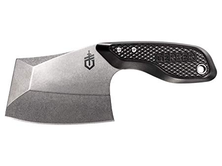 Gerber TRI-Tip, Mini Cleaver Fixed Blade Knife with Sheath, Black Handle [30-001693]