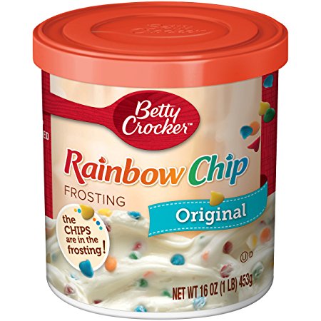 Betty Crocker Frosting, Rich & Creamy Gluten Free Frosting, Original Rainbow Chip, 16 Oz Canister