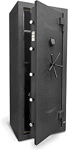 Stealth UL23 Gun Safe 23 Long Gun Capacity with Handgun Storage, 1 Hour Fire Protection & UL RSC Burglary Rating, CA DOJ Approved, Storage Shelves & Molle Door Panel Organizer