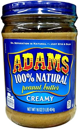 Adams Natural Creamy Peanut Butter - 16 oz (2 Pack)